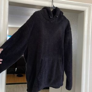 Black furry hoodie from H&M